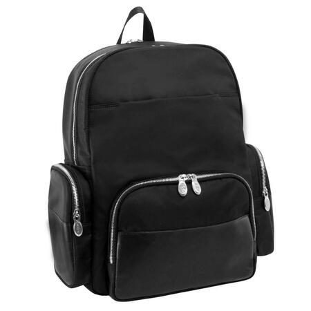 MCKLEINUSA 17 in. Cumberland Nylon Dual Compartment Laptop Backpack, Black 18365